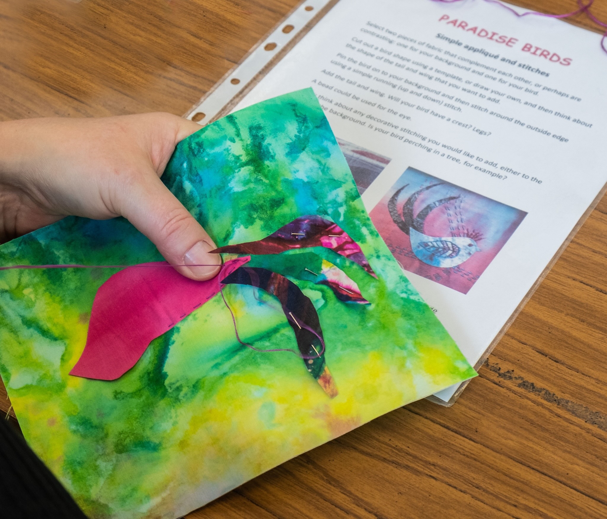 3 Starting to stitch