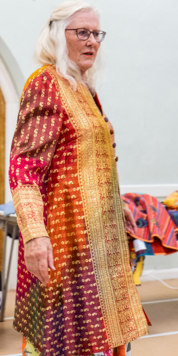 Catherine Lawes - coat 7 made from a sahri