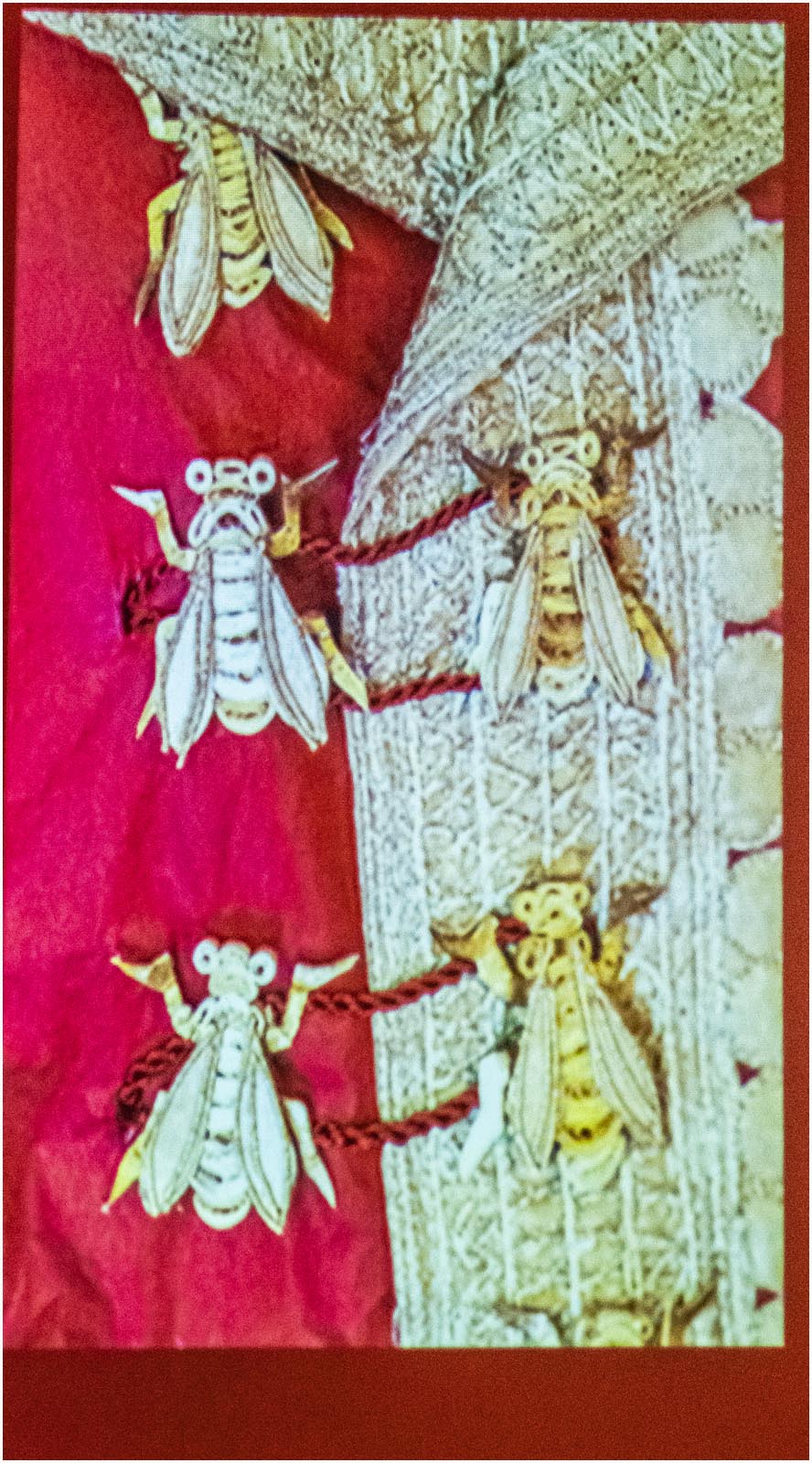 Detail of frockcoat using greaseproof paper