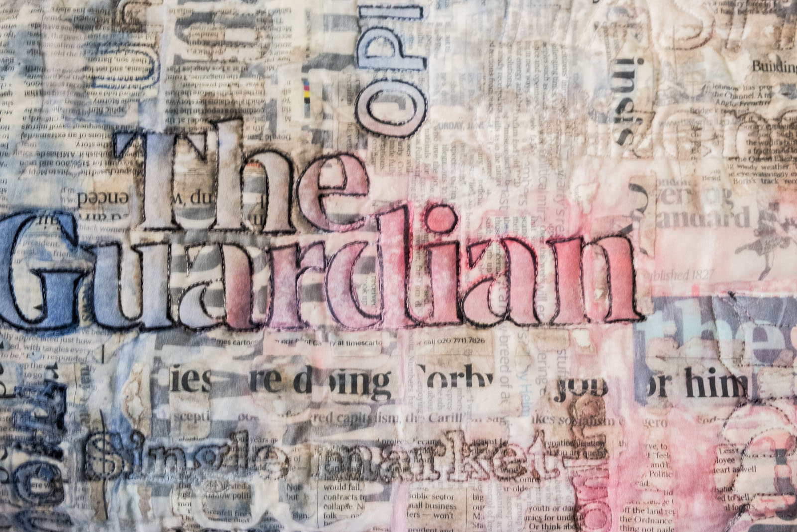 Detail of newspaper lamination