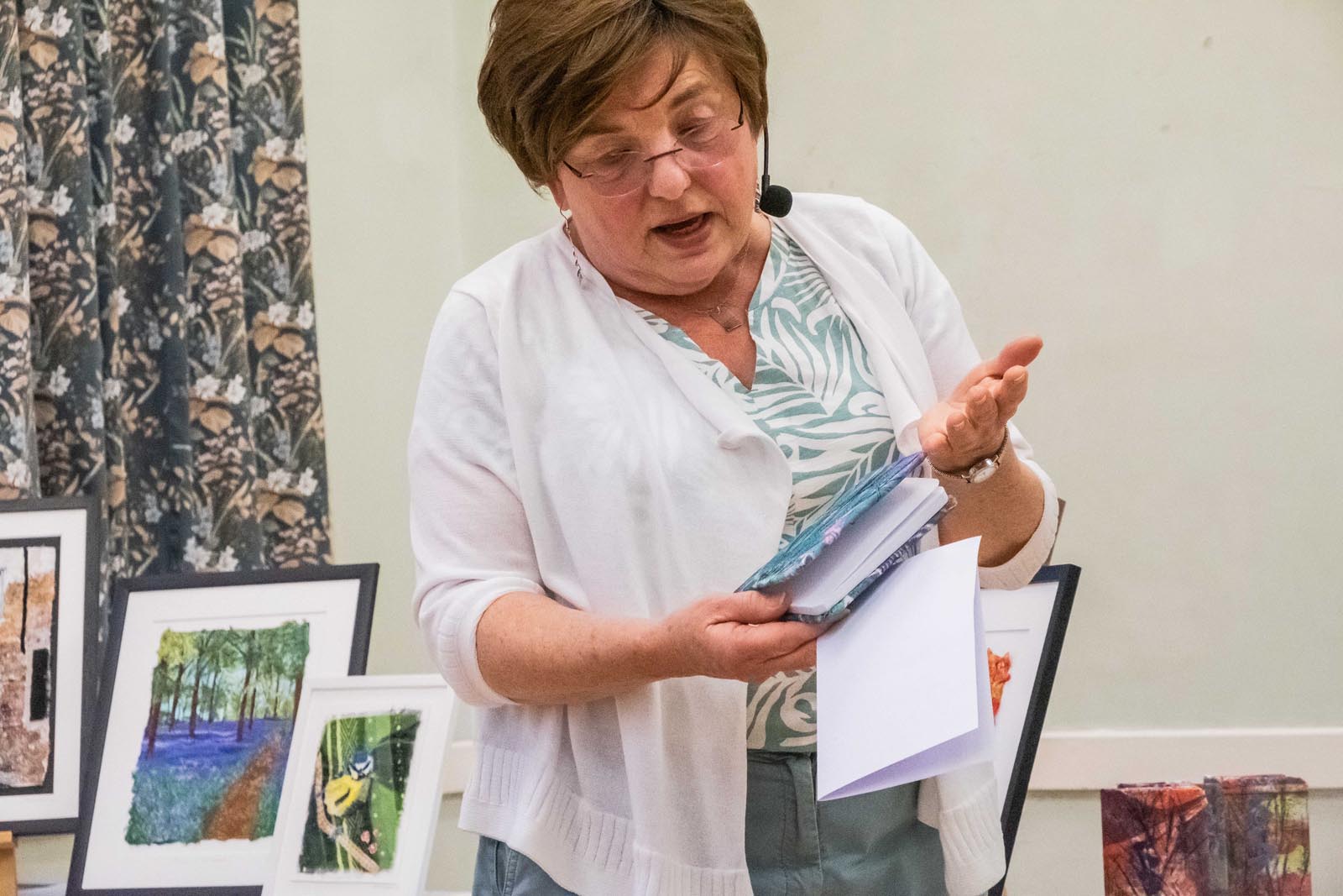 Diana showing her book covers