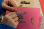 R Sewing a star card