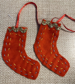 R Small Pair of Felt Stockings