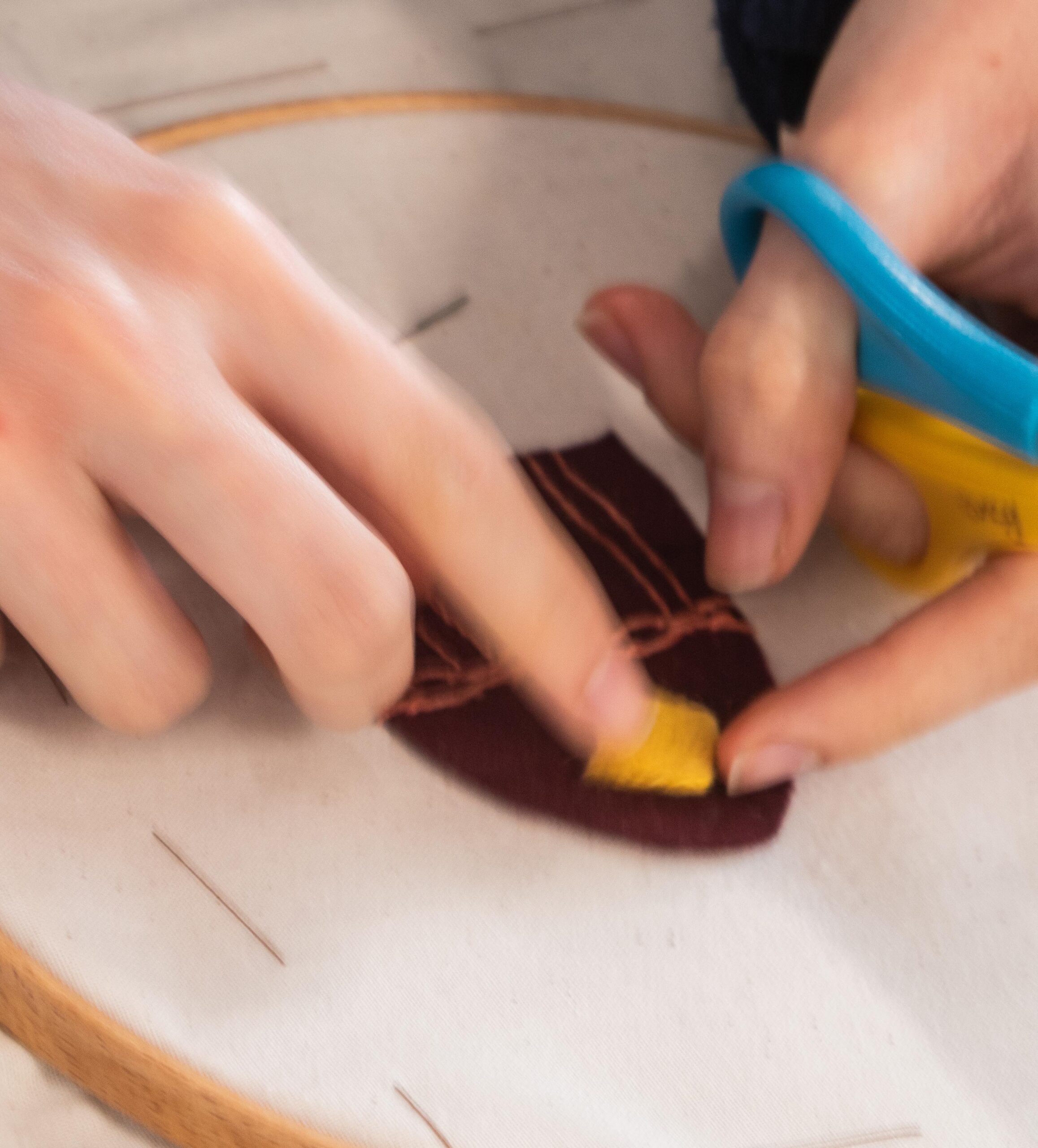 P1130949 Adding appliqué to the fairy door